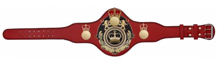 QUEENSBURY PLT LEATHER BLACK CHAMPION CROWN CHAMPIONSHIP BELT  - PLTQUEEN/B/G/BLKGEM - AVAILABLE IN 4 COLOURS